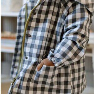 Pehr (discontinued) blue and white Checkered Park Jacket (12 - 24 months)